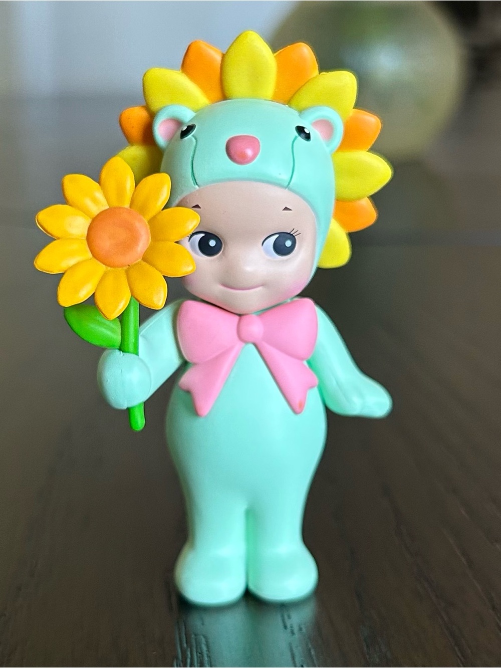 Sonny Angel Flower Gift Series - Sunflower Lion Mint Green, Authentic